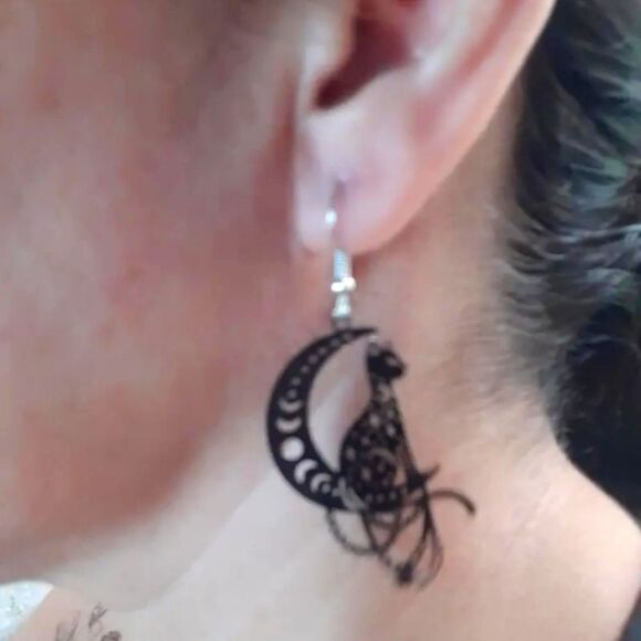 Hand crafted halloween dangle earrings - Picture 6 of 15